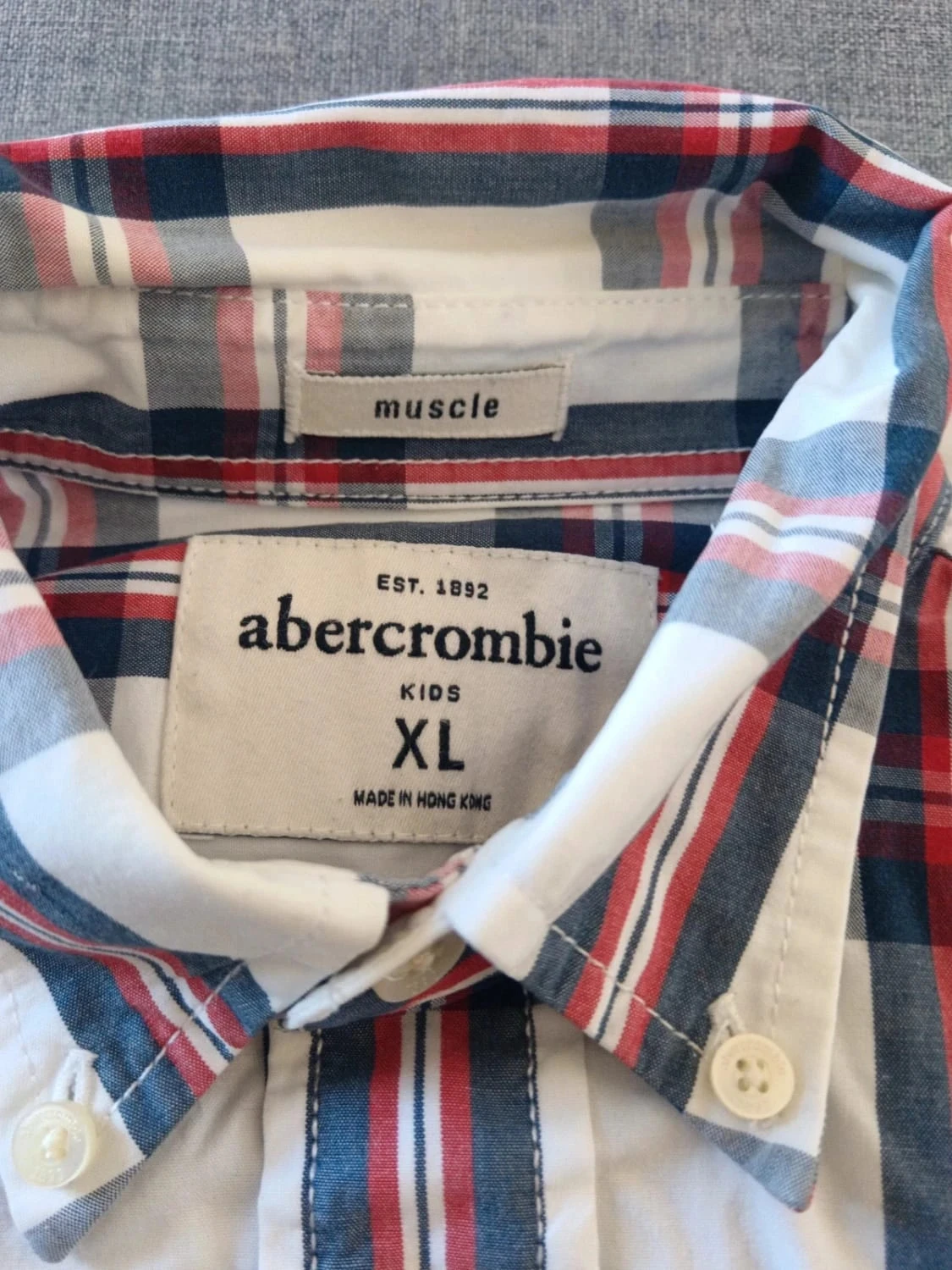 C74 plaid shirt Abercrombie XL kids – photo 3